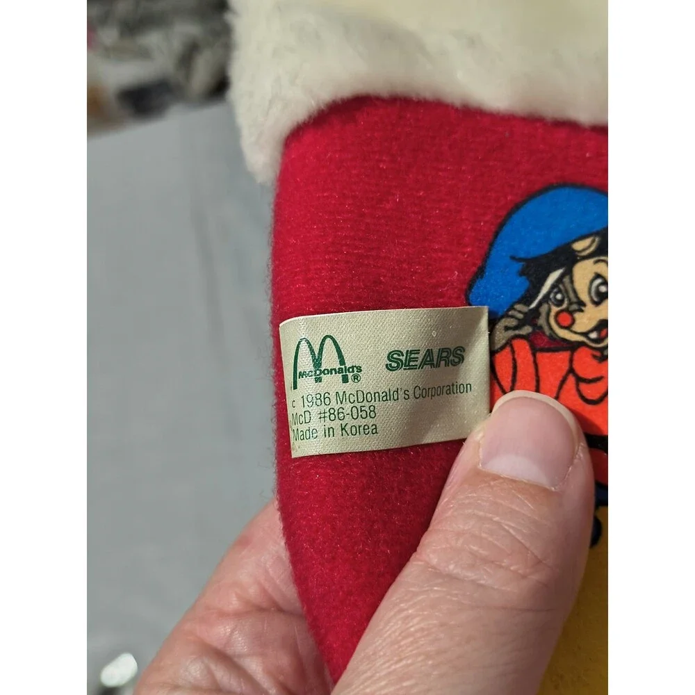 VTG Disney Fievel Mouse An American Tail 1986 Christmas Stocking Ornament
